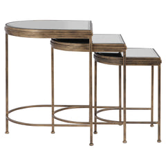 India Gold Nesting Tables (Set of 3) - Ornate Home