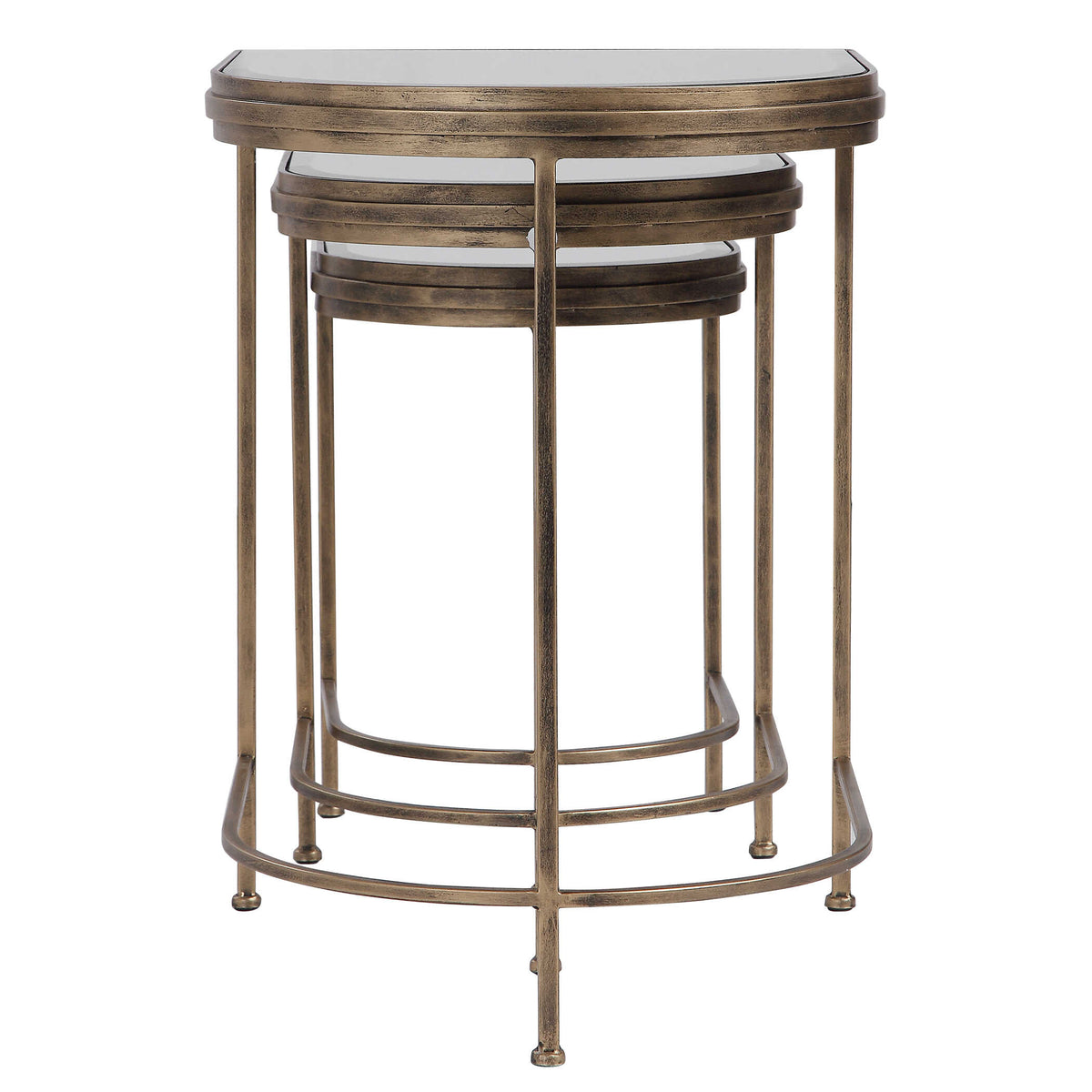 India Gold Nesting Tables (Set of 3) - Ornate Home