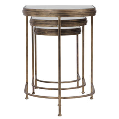 India Gold Nesting Tables (Set of 3) - Ornate Home