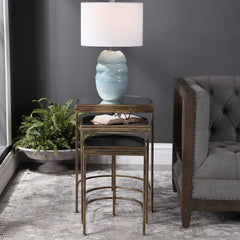 India Gold Nesting Tables (Set of 3) - Ornate Home