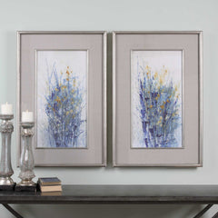 Indigo Florals Multicolor Framed Art (Set of 2) - Ornate Home
