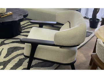 Indigo White & Black Oak Armchair - Ornate Home