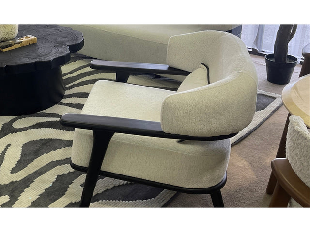 Indigo White & Black Oak Armchair - Ornate Home