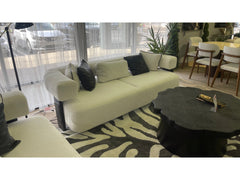 Indigo White & Black Oak Sofa - Ornate Home