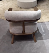 Indigo White & Walnut Armchair - Ornate Home