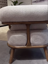 Indigo White & Walnut Armchair - Ornate Home