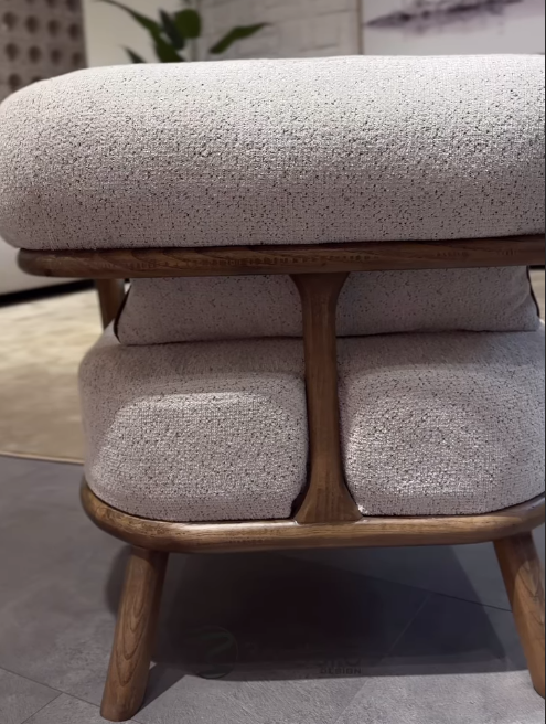 Indigo White & Walnut Armchair - Ornate Home