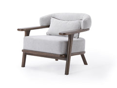Indigo White & Walnut Living Room Set / 3pc - Ornate Home