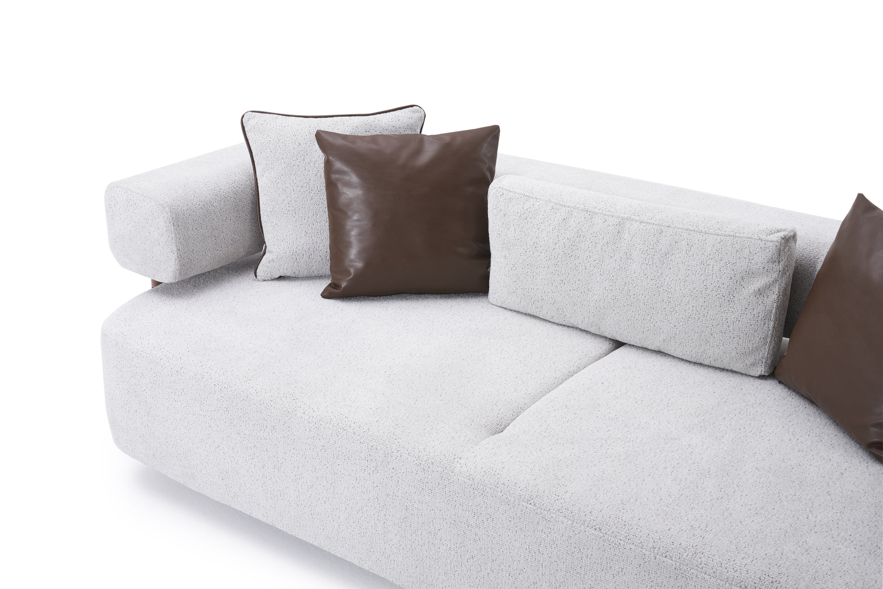 Indigo White & Walnut Living Room Set / 3pc - Ornate Home