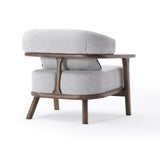 Indigo White & Walnut Living Room Set / 3pc - Ornate Home