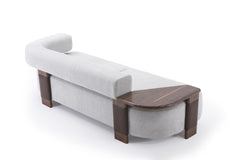 Indigo White & Walnut Living Room Set / 3pc - Ornate Home