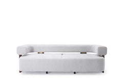 Indigo White & Walnut Living Room Set / 3pc - Ornate Home