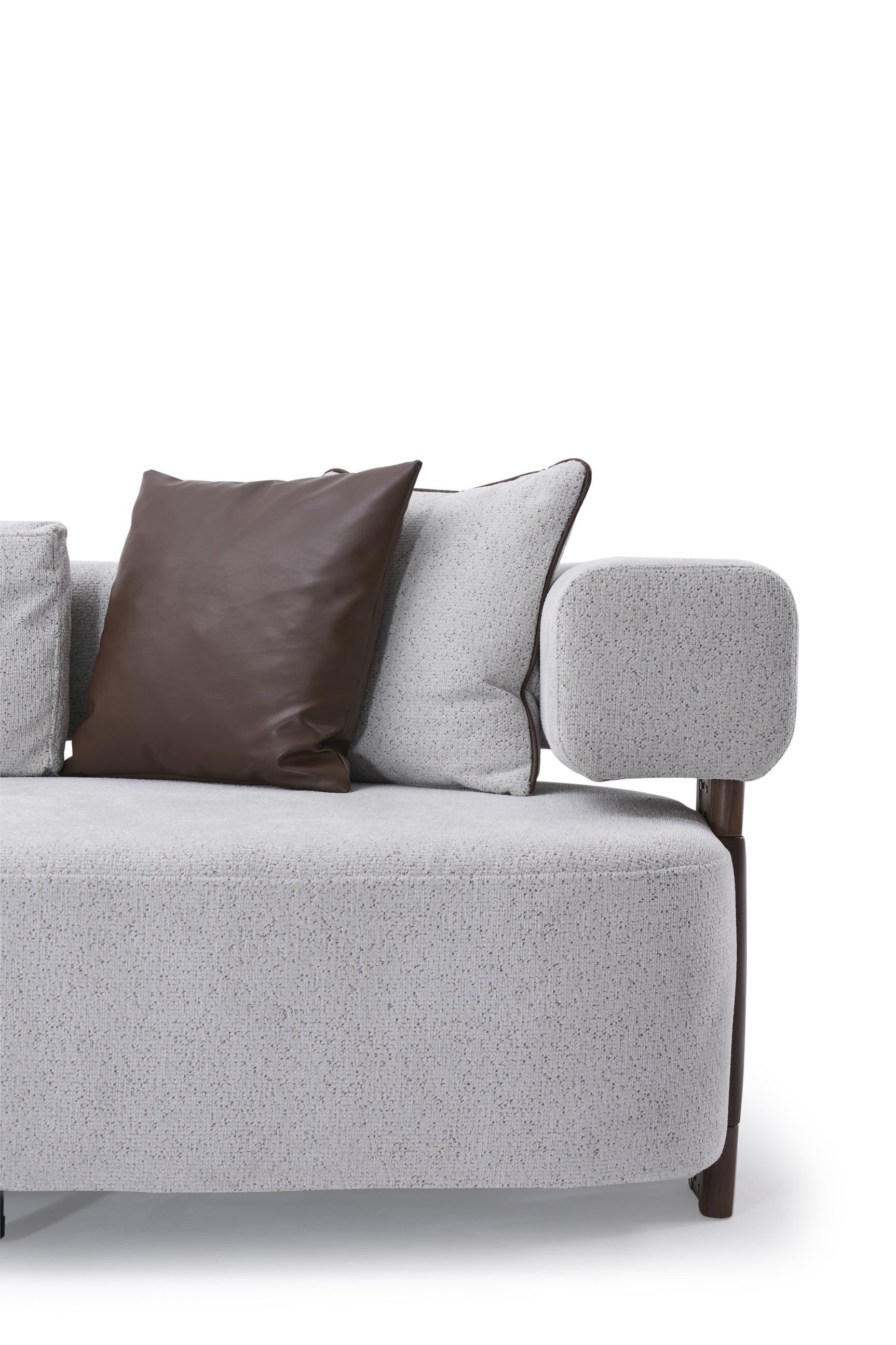 Indigo White & Walnut Living Room Set / 3pc - Ornate Home