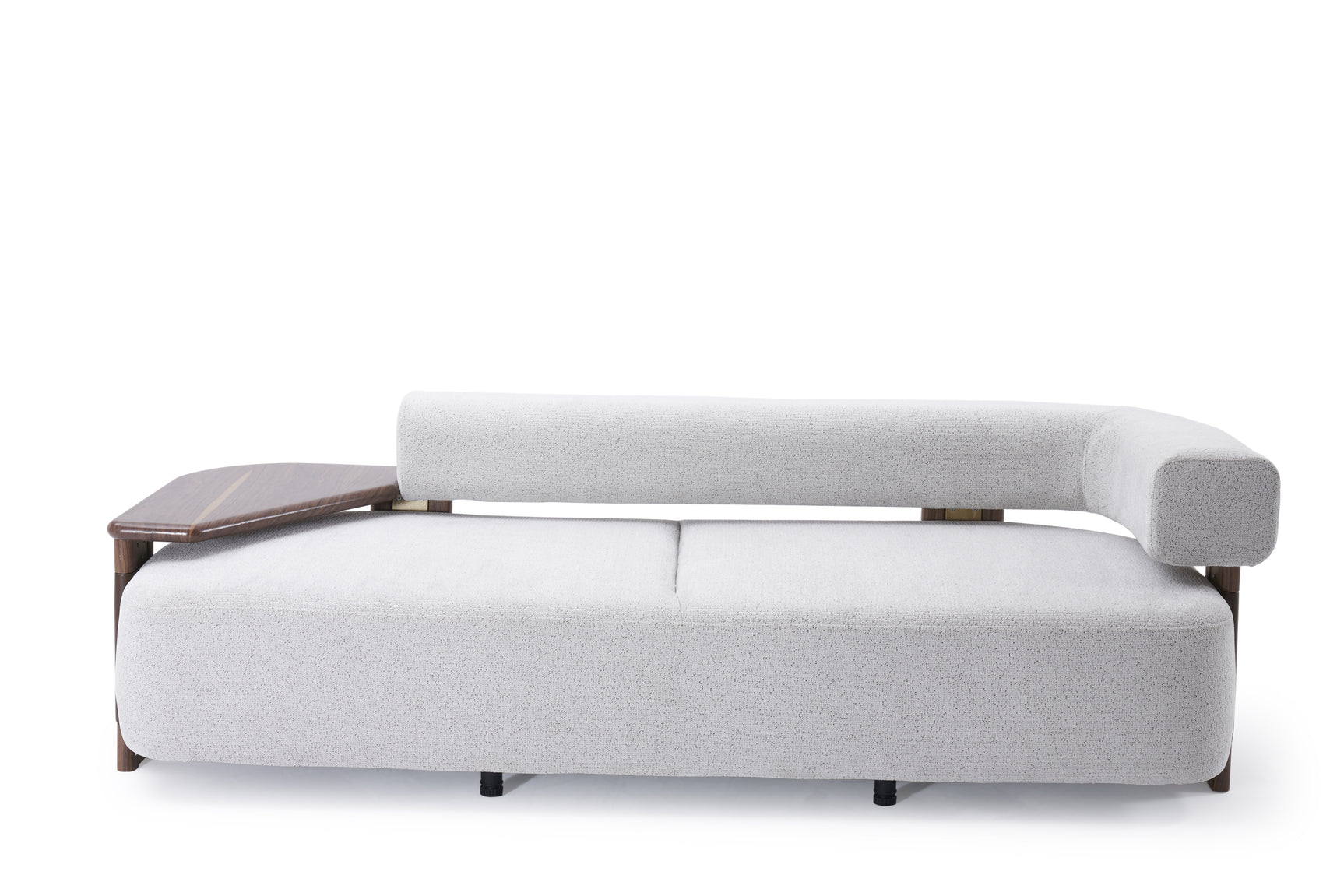 Indigo White & Walnut Living Room Set / 3pc - Ornate Home