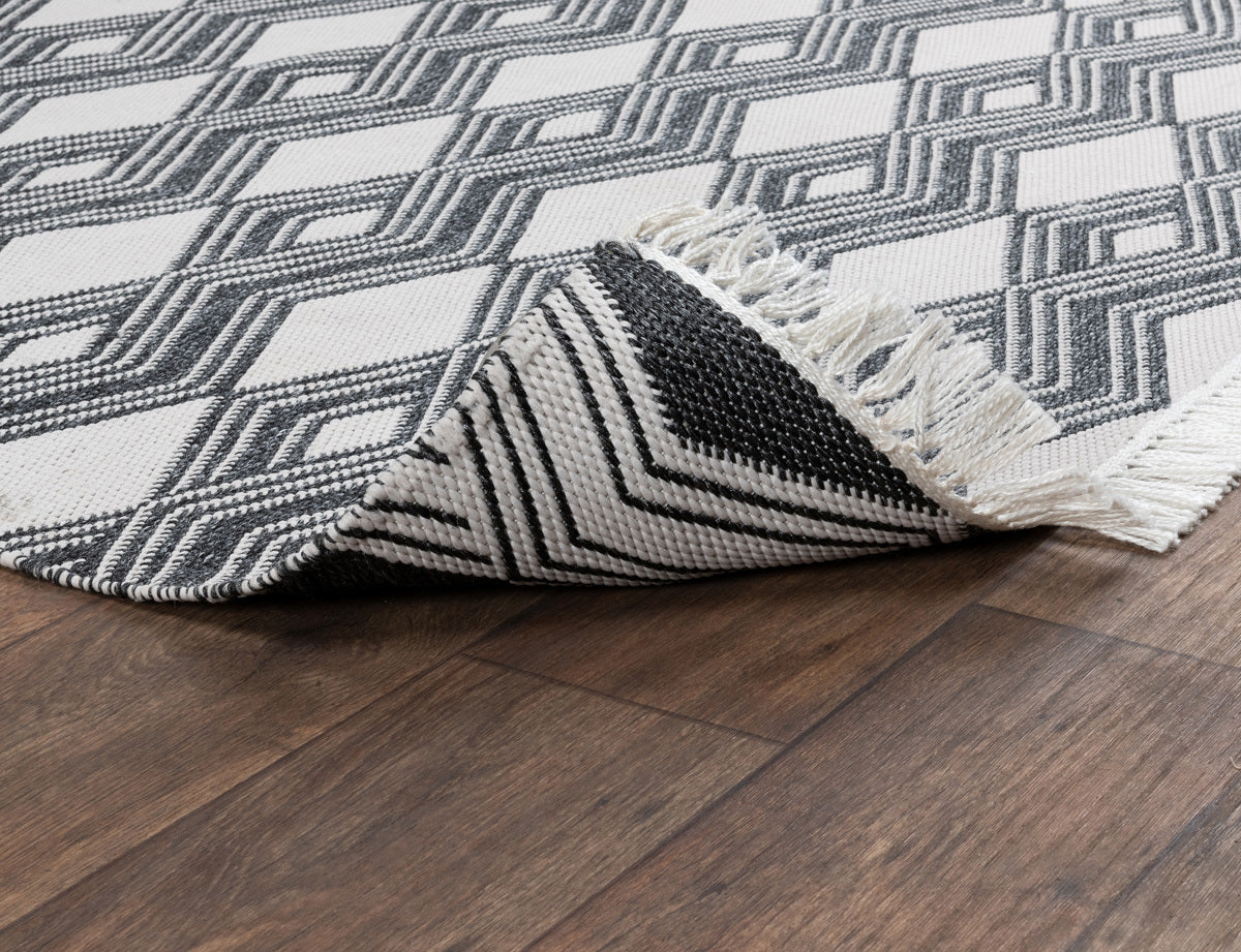 Indoor/Outdoor Banning Charcoal Rug - Ornate Home