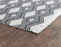 Indoor/Outdoor Banning Charcoal Rug - Ornate Home