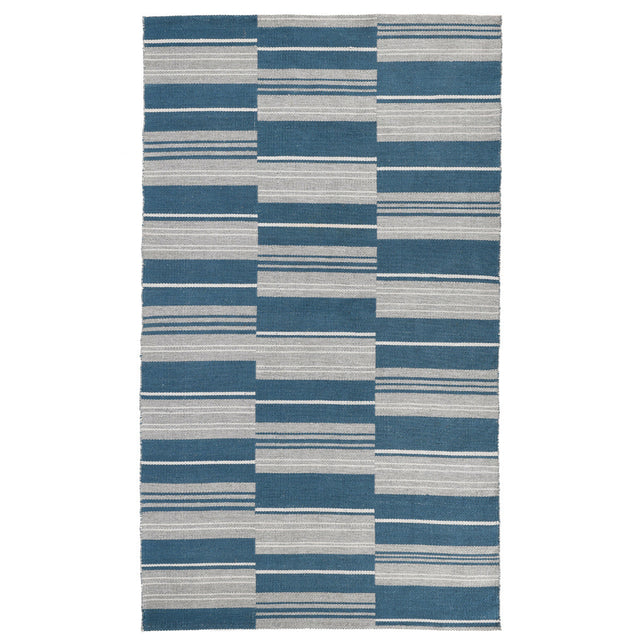 Indoor/Outdoor Colton Cabana Blue Stripe Rug - Ornate Home
