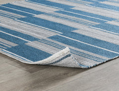 Indoor/Outdoor Colton Cabana Blue Stripe Rug - Ornate Home