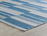Indoor/Outdoor Colton Cabana Blue Stripe Rug - Ornate Home