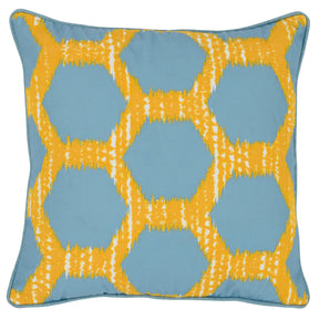 Indoor/Outdoor Gaines Yellow/Blue Throw Pillow (Set of 2) - Ornate Home
