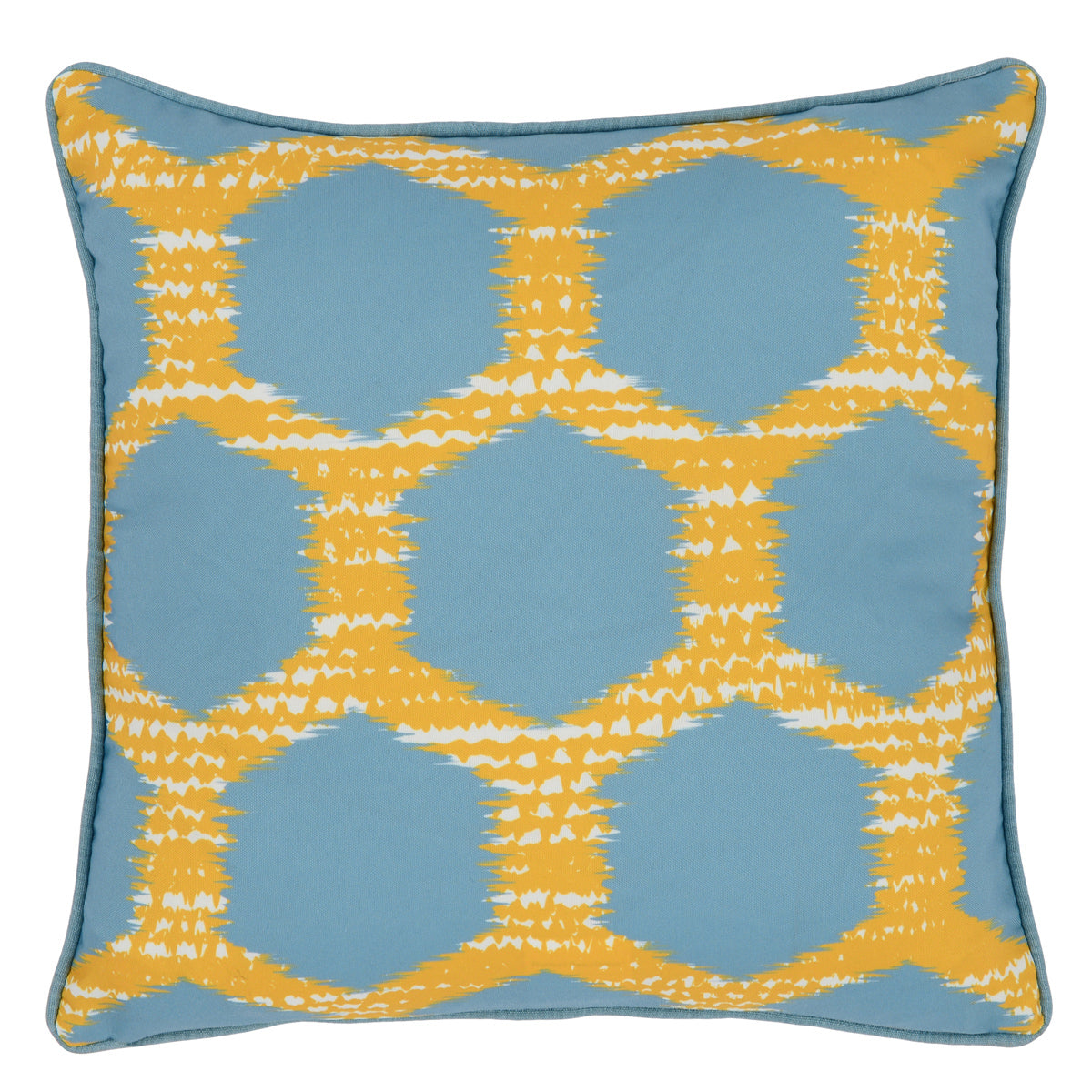 Indoor/Outdoor Gaines Yellow/Blue Throw Pillow (Set of 2) - Ornate Home