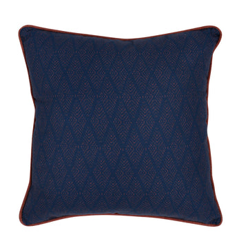 Indoor/Outdoor Gulf Dark Blue/Red Throw Pillow (Set of 2) - Ornate Home