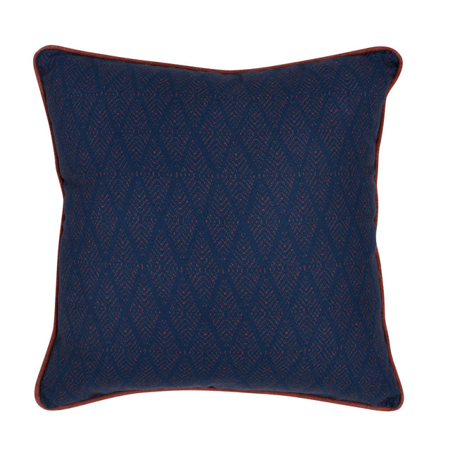 Indoor/Outdoor Gulf Dark Blue/Red Throw Pillow (Set of 2) - Ornate Home