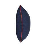 Indoor/Outdoor Gulf Dark Blue/Red Throw Pillow (Set of 2) - Ornate Home