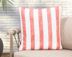 Indoor/Outdoor Milton Red 22x22 Throw Pillow (Set of 2) - Ornate Home