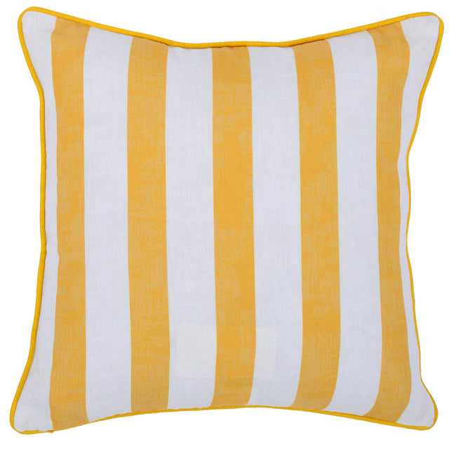 Indoor/Outdoor Milton Yellow 22x22 Throw Pillow (Set of 2) - Ornate Home