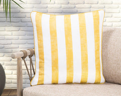 Indoor/Outdoor Milton Yellow 22x22 Throw Pillow (Set of 2) - Ornate Home