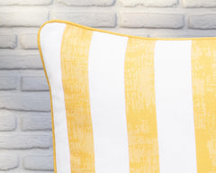 Indoor/Outdoor Milton Yellow 22x22 Throw Pillow (Set of 2) - Ornate Home