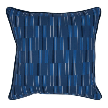 Indoor/Outdoor Nantucket Blue 22x22 Throw Pillow (Set of 2) - Ornate Home