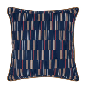 Indoor/Outdoor Nantucket Blue Multi 22x22 Throw Pillow (Set of 2) - Ornate Home