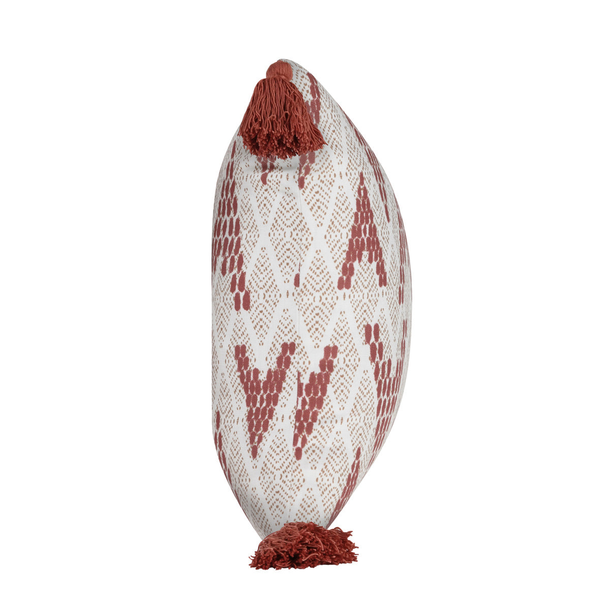 Indoor/Outdoor Sanibel Natural/Clay Red Throw Pillow (Set of 2) - Ornate Home