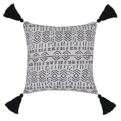 Indoor/Outdoor Zambia Natural 22x22 Throw Pillow (Set of 2) - Ornate Home