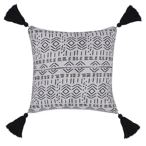 Indoor/Outdoor Zambia Natural 22x22 Throw Pillow (Set of 2) - Ornate Home