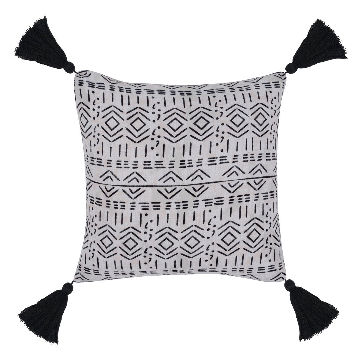 Indoor/Outdoor Zambia Natural 22x22 Throw Pillow (Set of 2) - Ornate Home