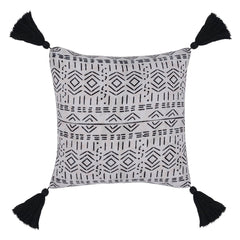 Indoor/Outdoor Zambia Natural 22x22 Throw Pillow (Set of 2) - Ornate Home