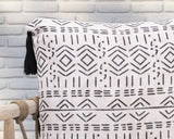 Indoor/Outdoor Zambia Natural 22x22 Throw Pillow (Set of 2) - Ornate Home