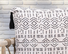 Indoor/Outdoor Zambia Natural 22x22 Throw Pillow (Set of 2) - Ornate Home