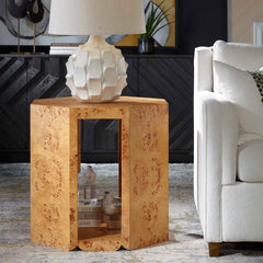 Indus Woodtone Burl Side Table - Ornate Home