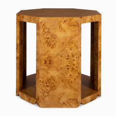 Indus Woodtone Burl Side Table - Ornate Home