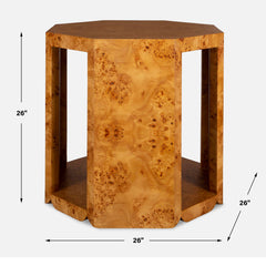Indus Woodtone Burl Side Table - Ornate Home