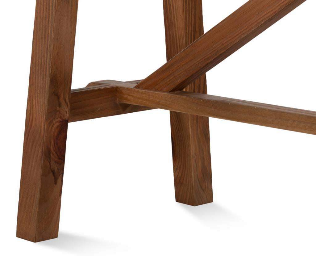 Industrial Classic Natural Double X Base Sofa Table - Ornate Home