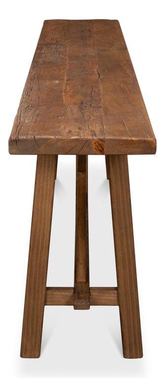 Industrial Classic Tan Double X Base Sofa Table - Ornate Home