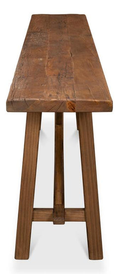 Industrial Classic Tan Double X Base Sofa Table - Ornate Home
