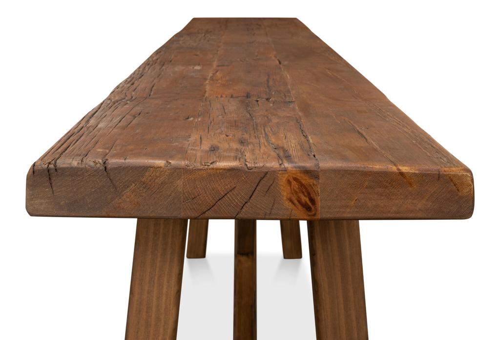 Industrial Classic Tan Double X Base Sofa Table - Ornate Home