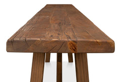 Industrial Classic Tan Double X Base Sofa Table - Ornate Home