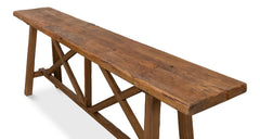 Industrial Classic Tan Double X Base Sofa Table - Ornate Home